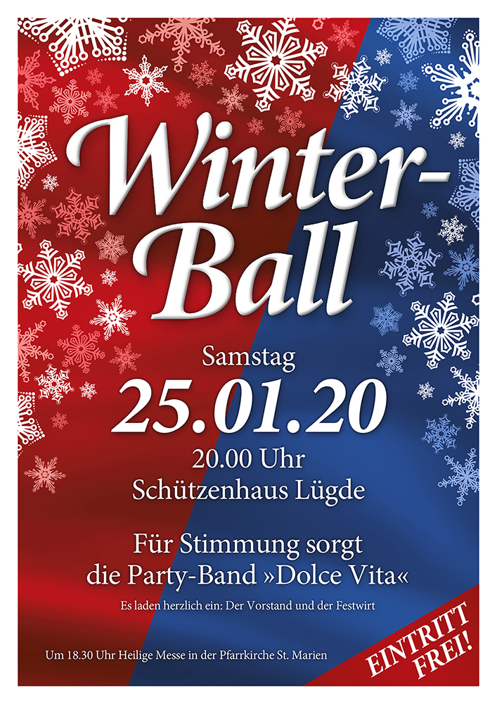 StKilianLuegde Winterball2020 Plakat DIN A2